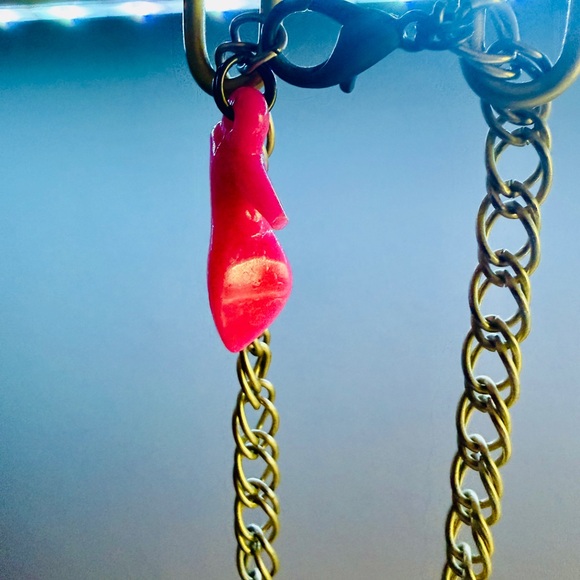 Quirky Barbie Hand and Bullet Shell Casing One of a Kind Charm Necklace - Picture 5 of 12